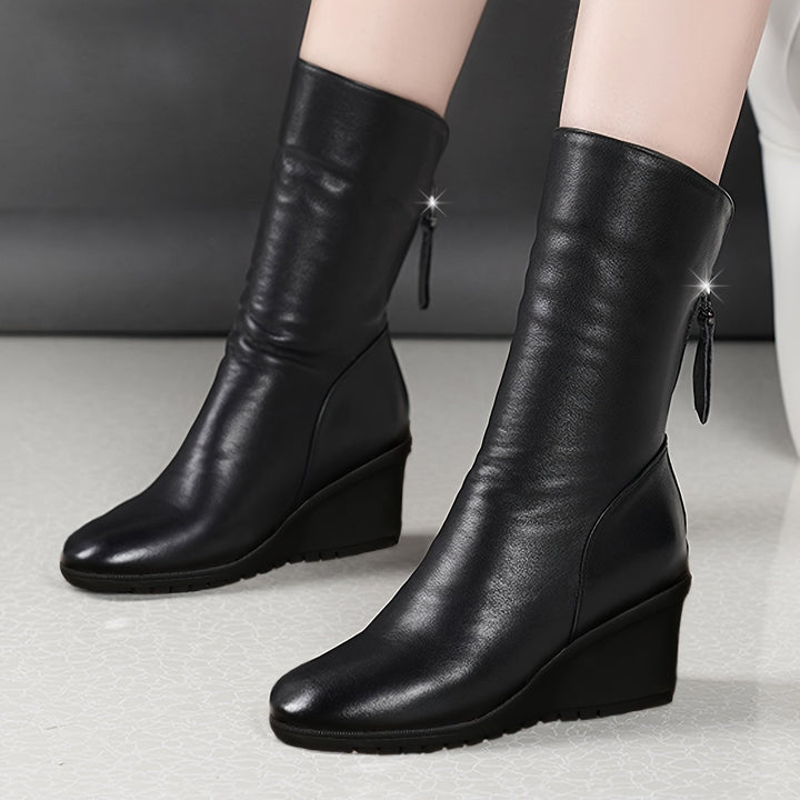 Verity | Slanke Wedge Laarsjes tot de Kuit