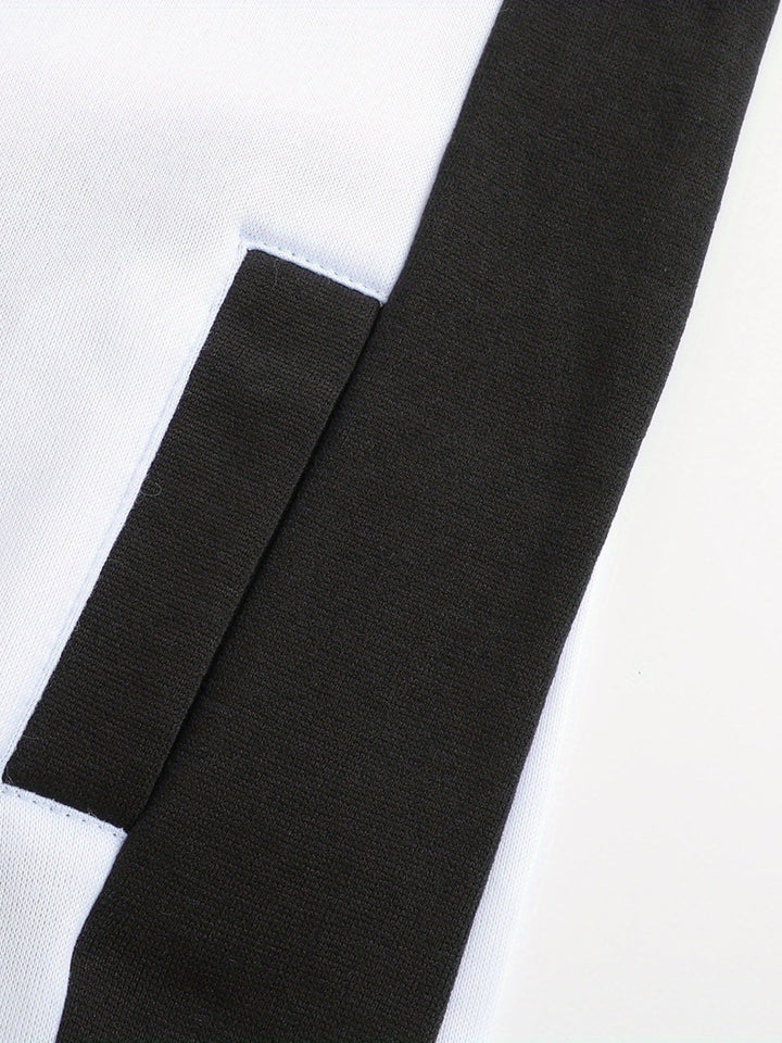 Bryce | Kleurblok Rits-Hoodie Jas