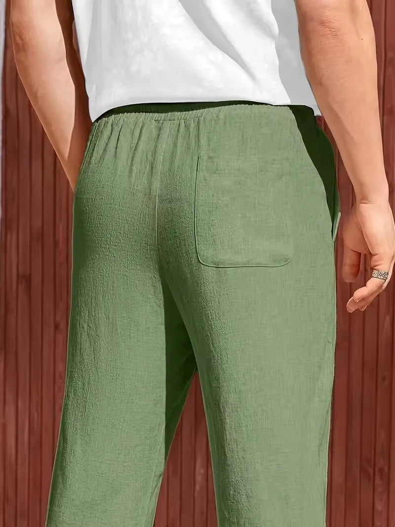 Pantalons met drawstring en straight leg