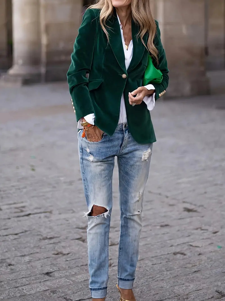 Savannah – Elegante Fluwelen Blazer