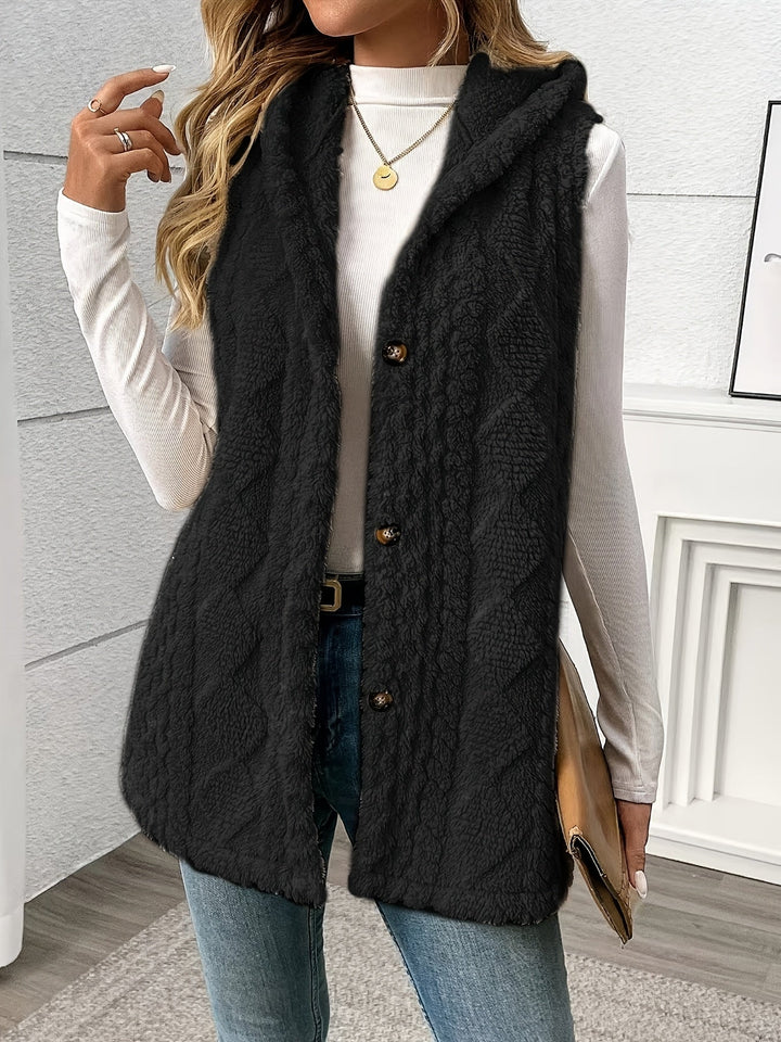 Lorna | Gezellige Hooded Mouwloze Vest