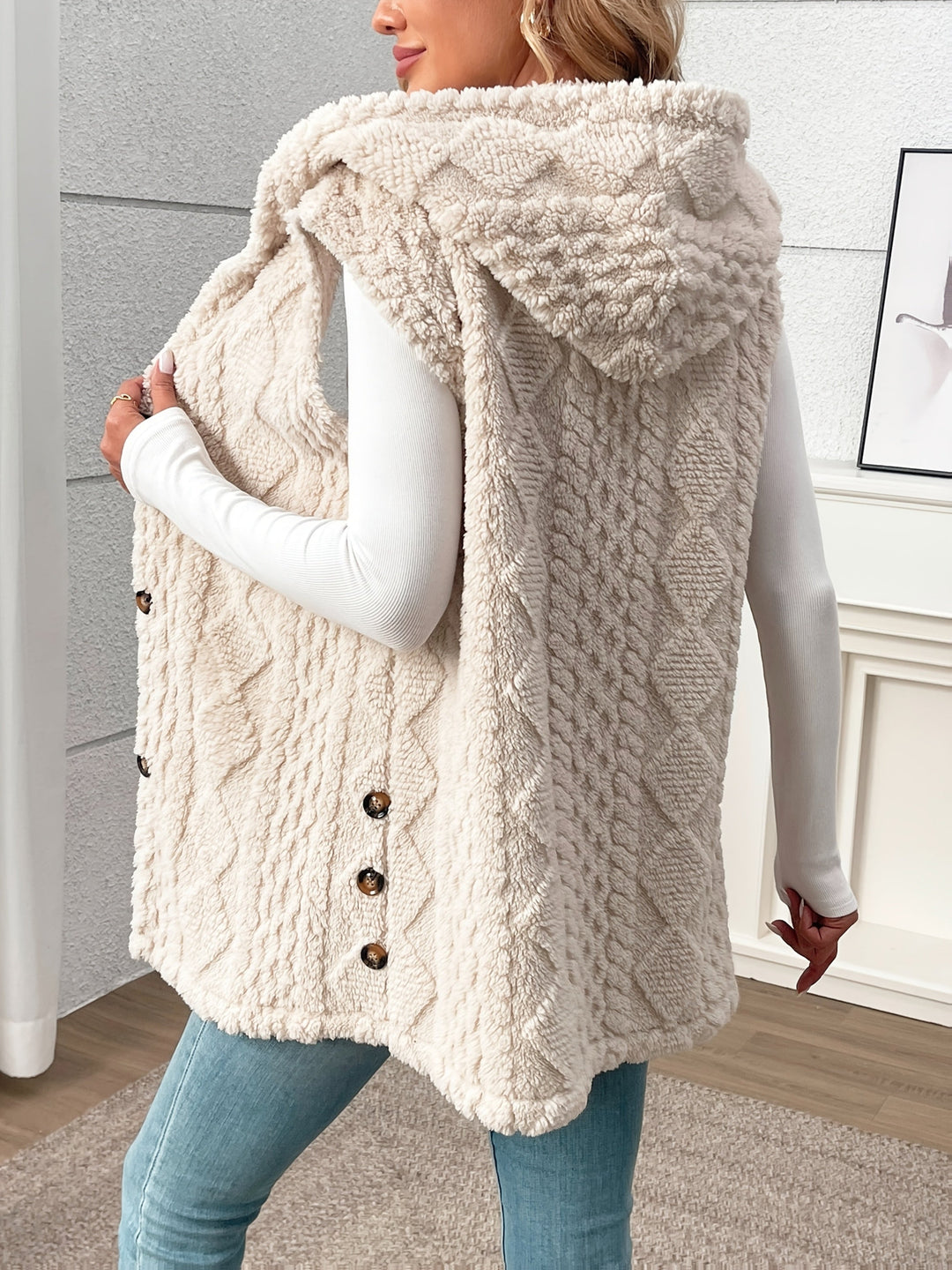 Lorna | Gezellige Hooded Mouwloze Vest