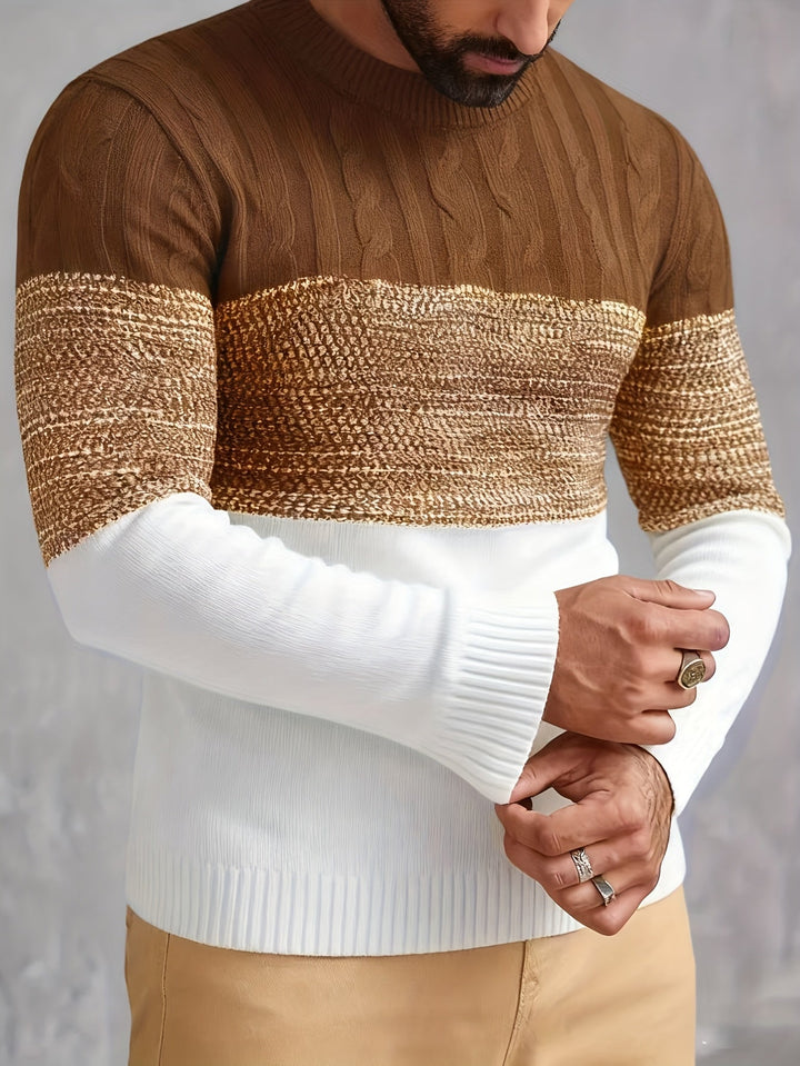 Graham | Kleurblok Crew Neck Trui