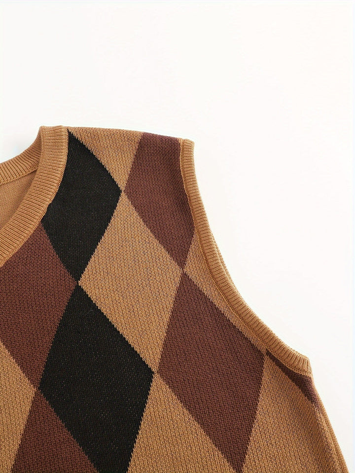Chandler | Klassieke Argyle Sweater Vest