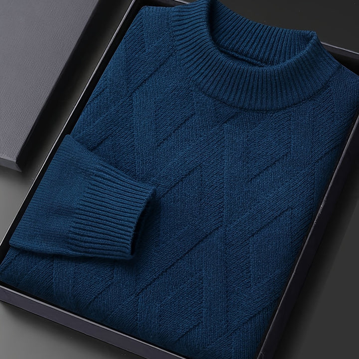 Ellis | Getextureerde Mock-Neck Trui