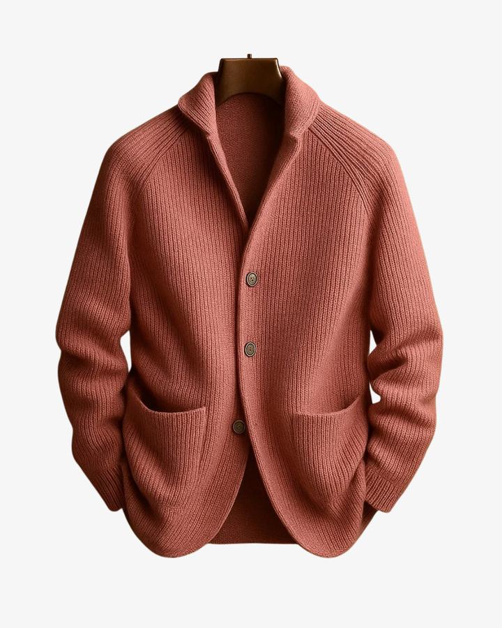 Elliot | Op maat gemaakte Knopen-Front Brei Cardigan