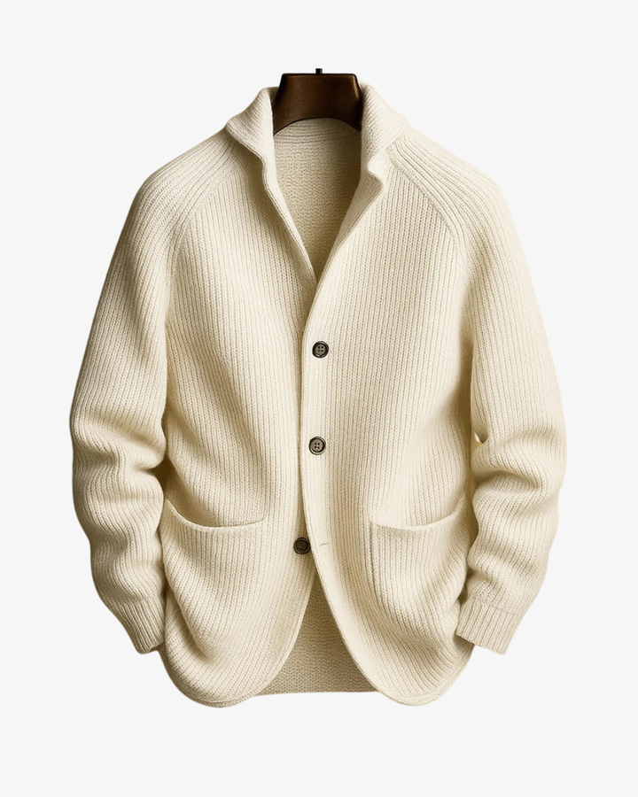 Elliot | Op maat gemaakte Knopen-Front Brei Cardigan