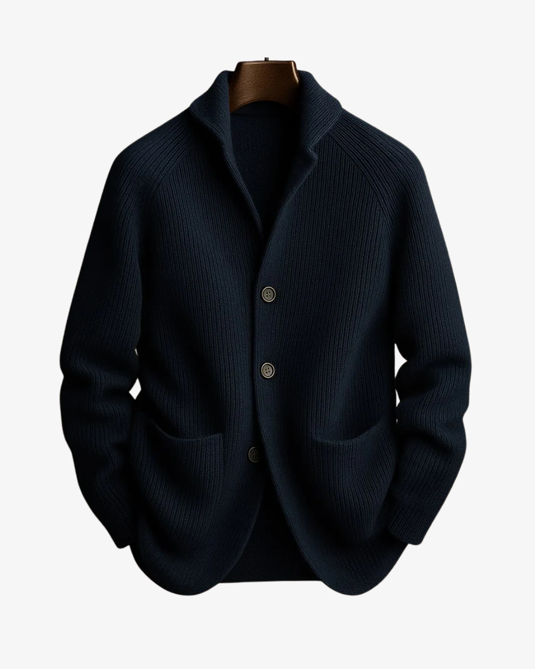 Elliot | Op maat gemaakte Knopen-Front Brei Cardigan