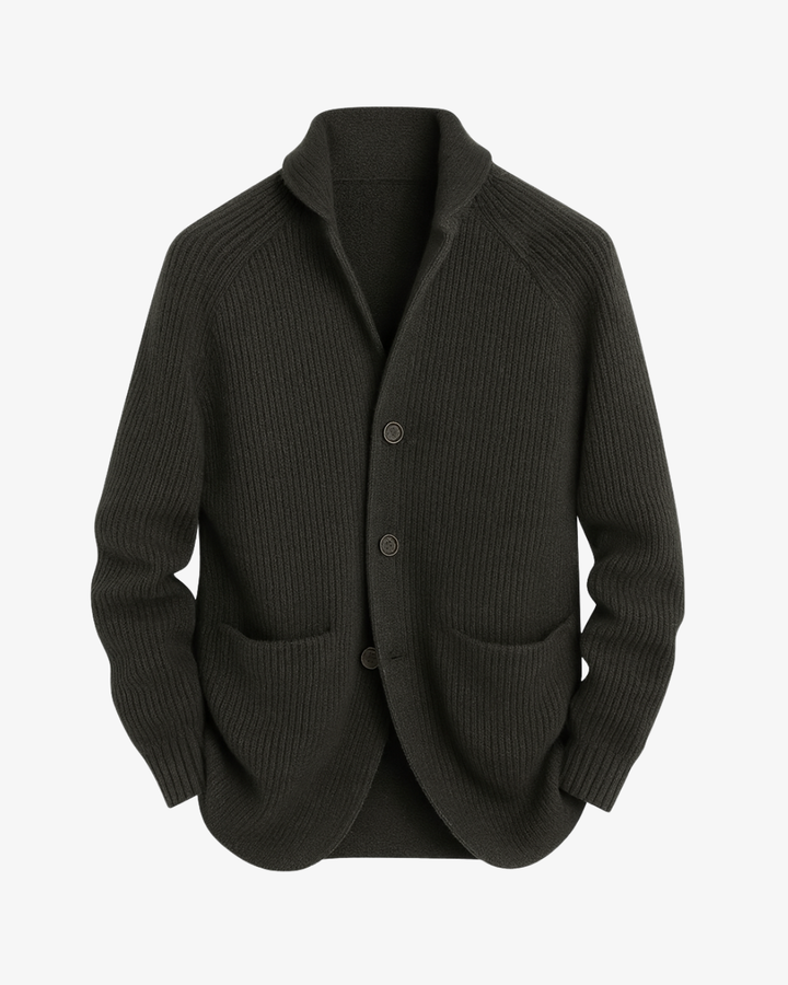 Elliot | Op maat gemaakte Knopen-Front Brei Cardigan