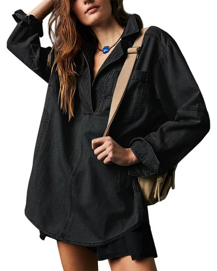 Micah - Oversized Denim Pullover