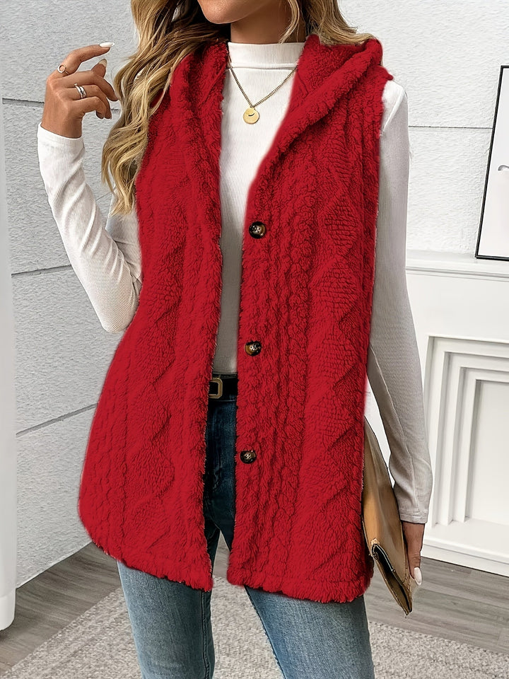 Lorna | Gezellige Hooded Mouwloze Vest