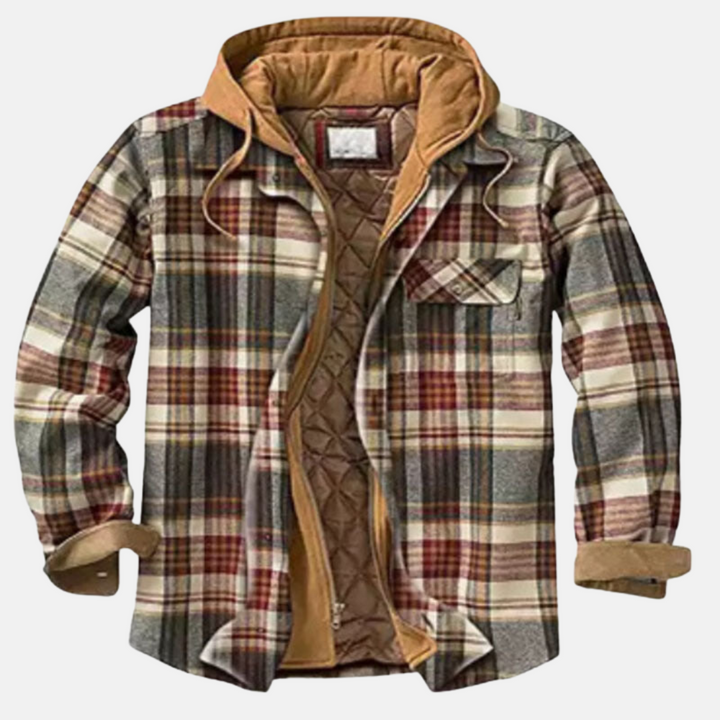 Rhett | Robuuste Geruite Hoodie Jas