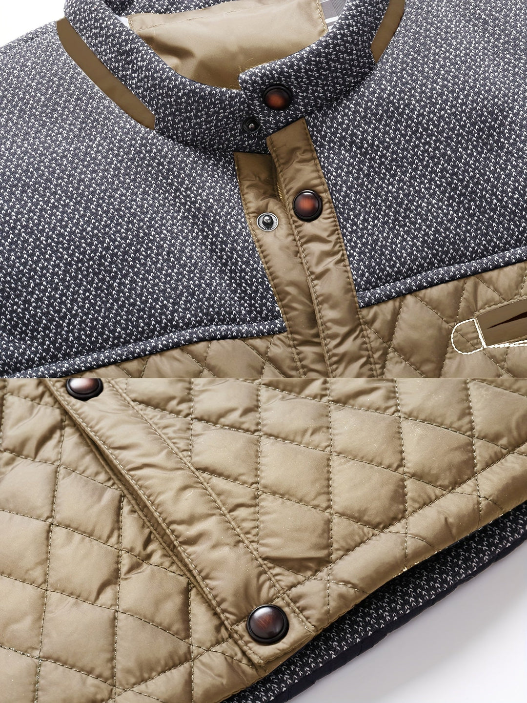 Alden | Gequilt Jack met Staande Kraag