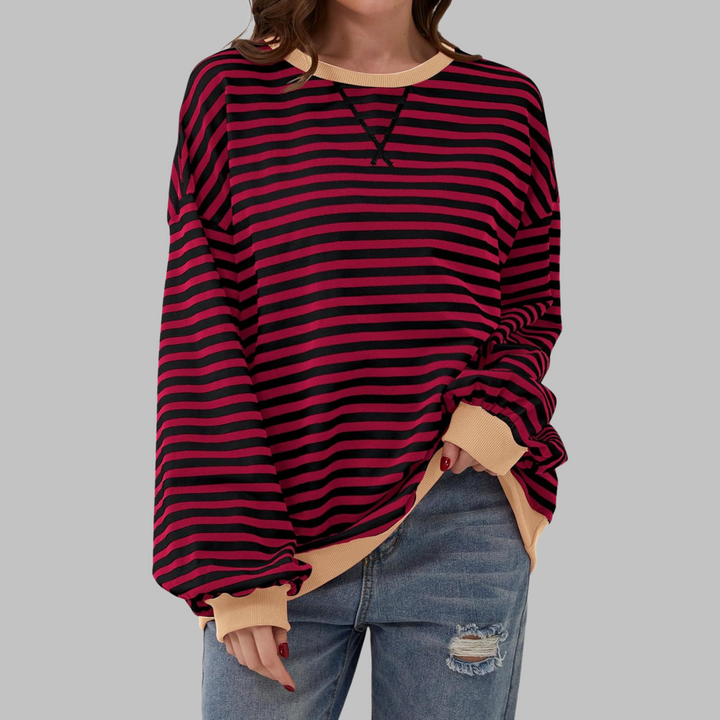 LUKA - Gestreept lange mouwen-Casual-Sweatshirt met Ronde Hals