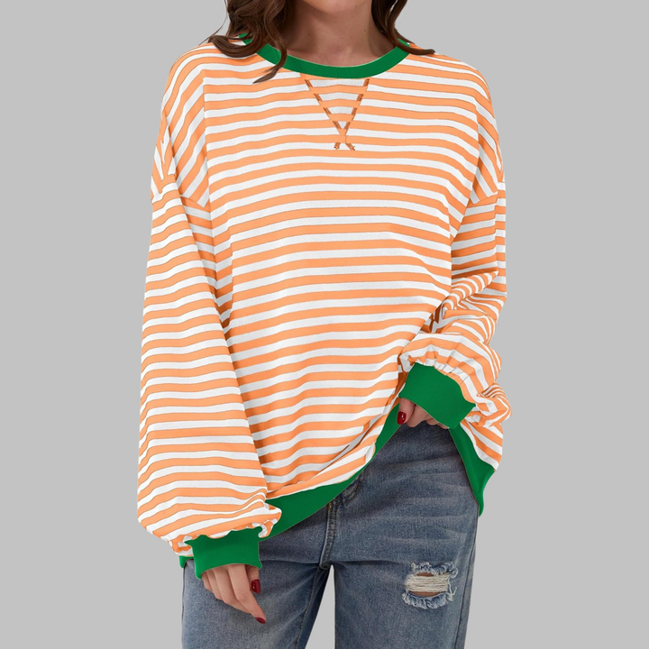 LUKA - Gestreept lange mouwen-Casual-Sweatshirt met Ronde Hals