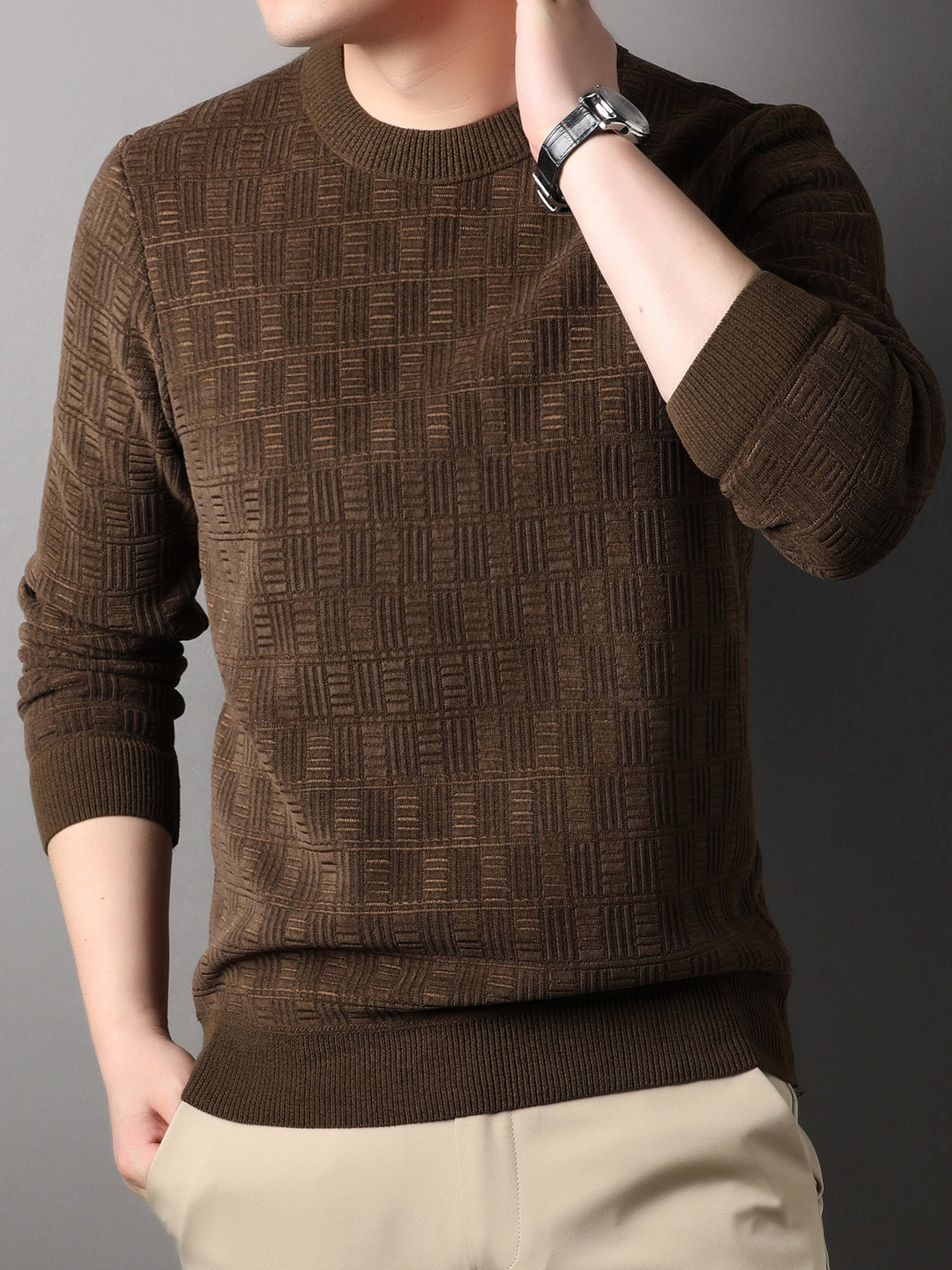 Sweater Heren - Warm & Stretchy voor de Winter - Regular Fit - Puento Fortade - TP - Essential