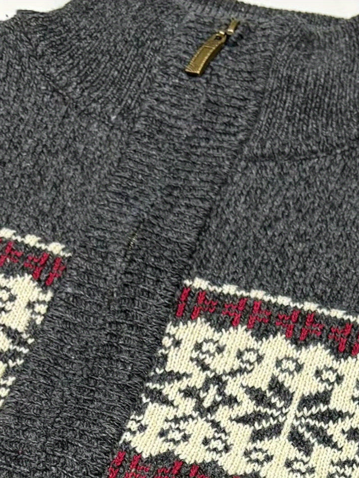 Casual Knit Cardigan Geometrisch Patroon - Regular Fit - Vintagio - VG 63 - Essential in Meerdere Kleuren