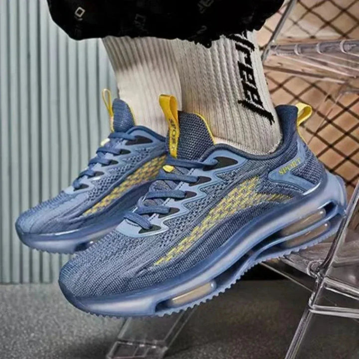 Josh | Heren hardloopschoenen met luchtkussenzool en canvas bovenwerk