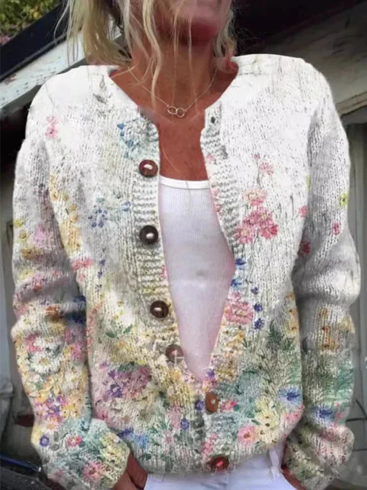 LILA | Bloemenpatroon Cardigan