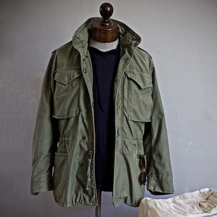 Stijlvolle Heren Militaire Veldjas | Tijdloos Ontwerp