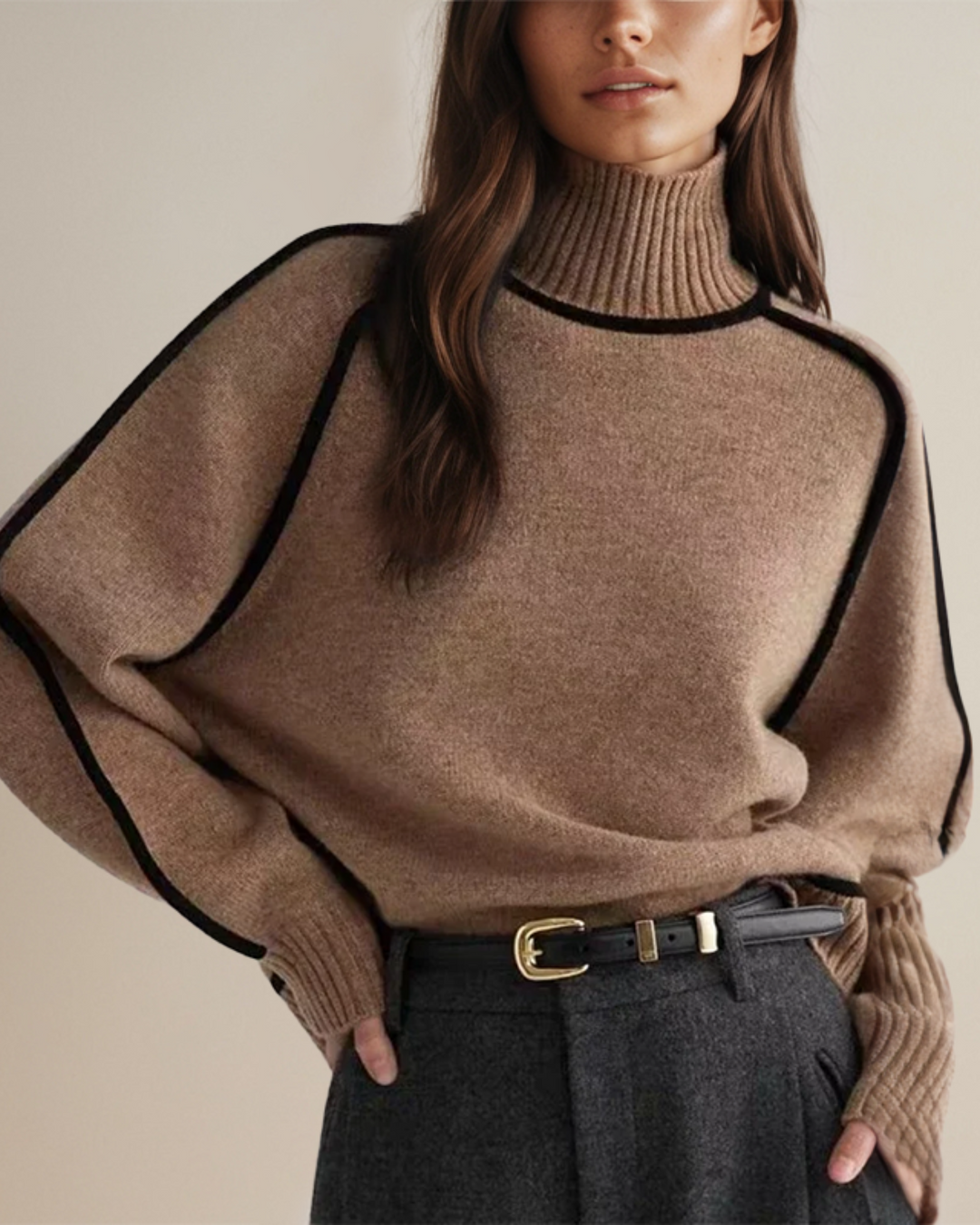 JULIA | PULLOVER MET ROLKRAGEN