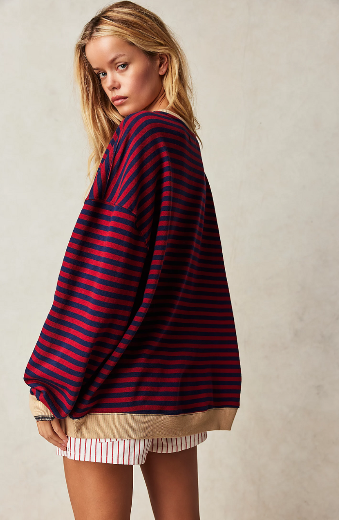 Manie - Gestreepte Oversized Trui