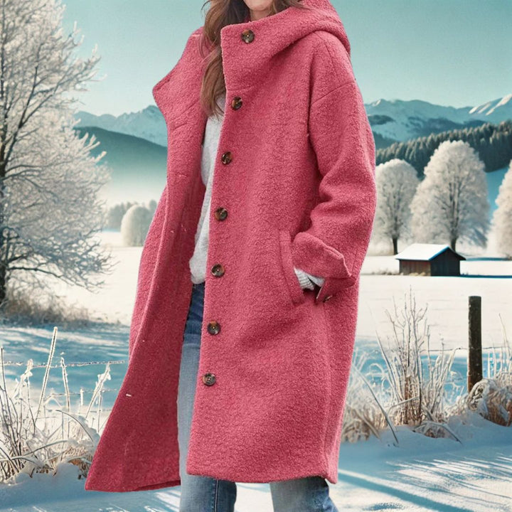 Dames Hooded Teddy Longline Jas