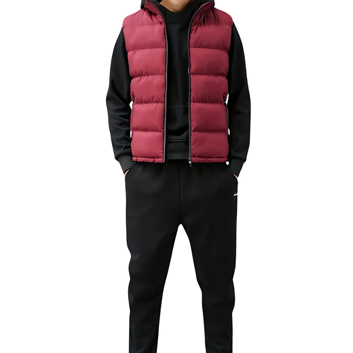 Heren Bodywarmer Puffer Vest Voor Laagjes Met Gestikte Look