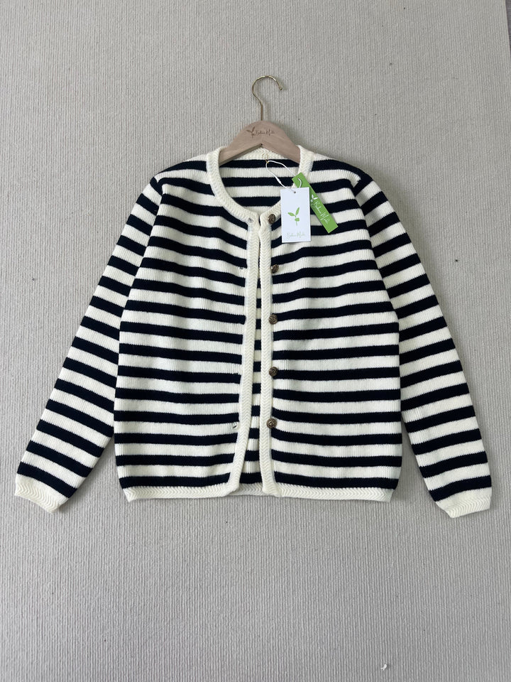 MYLAH | Elegante Gestreepte Cardigan
