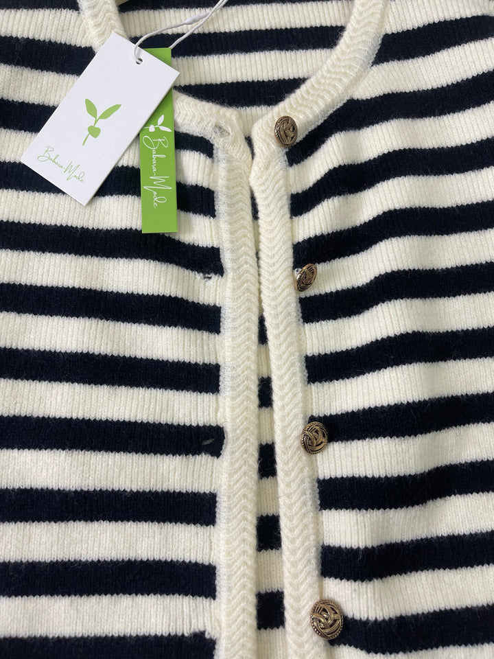 MYLAH | Elegante Gestreepte Cardigan