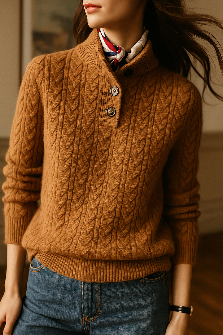 Arden Pullover met Knopsluiting