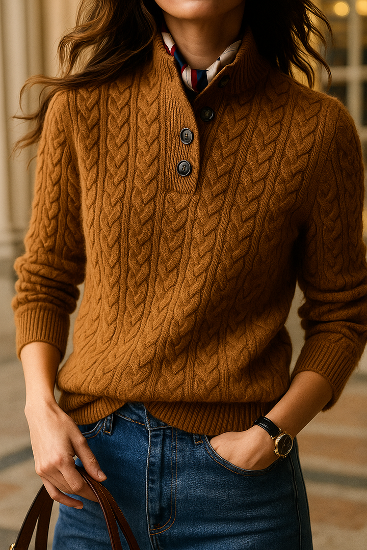 Arden Pullover met Knopsluiting