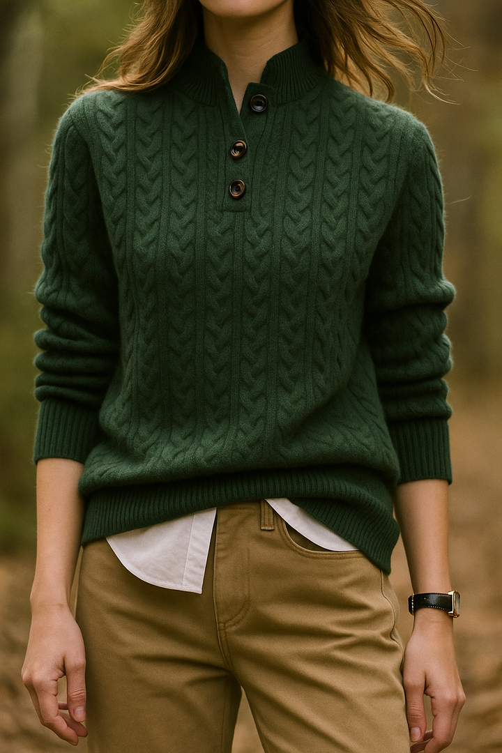 Arden Pullover met Knopsluiting