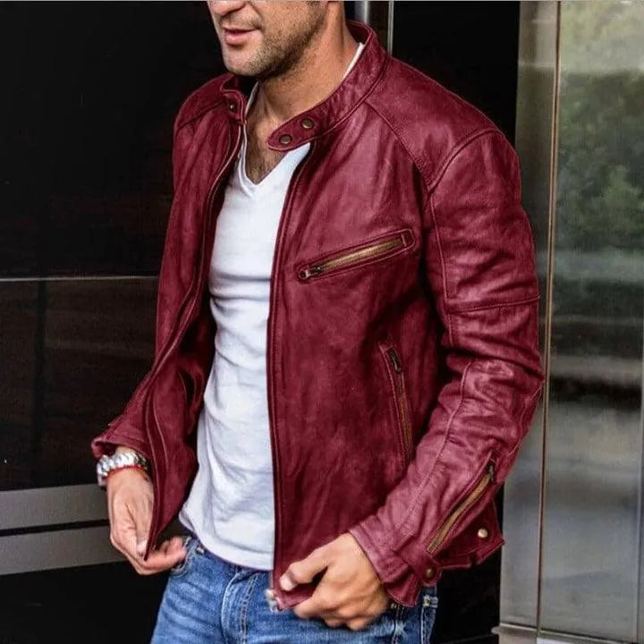 Leren Jack - Elegant - Weerbestendig Leer - Perfect voor Lente en Herfst