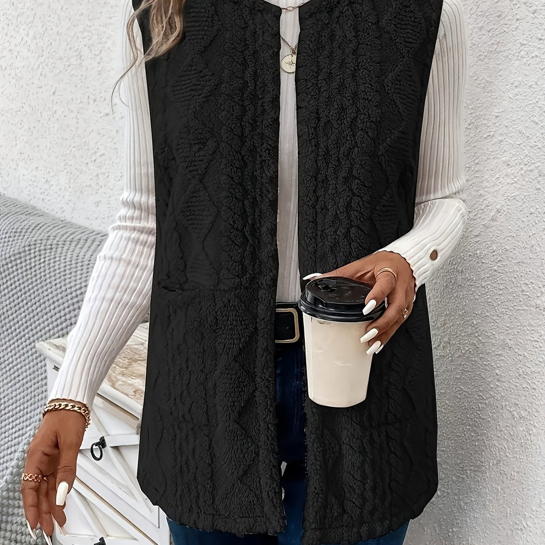 Brenna | Gezellige Textuurloze Mouwloze Vest