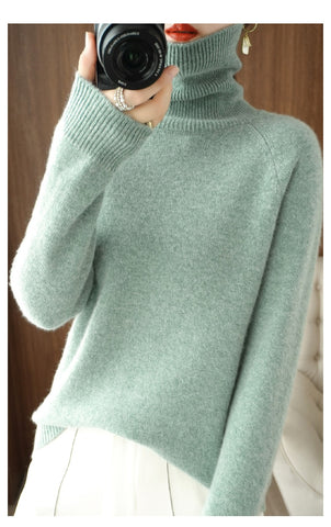 Dames Turtleneck Zachte Brei Lange Mouwen Trui