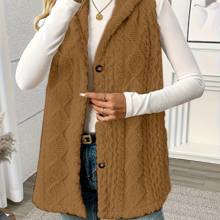 Lorna | Gezellige Hooded Mouwloze Vest