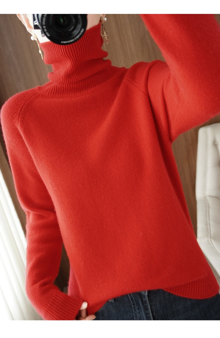 Dames Turtleneck Zachte Brei Lange Mouwen Trui