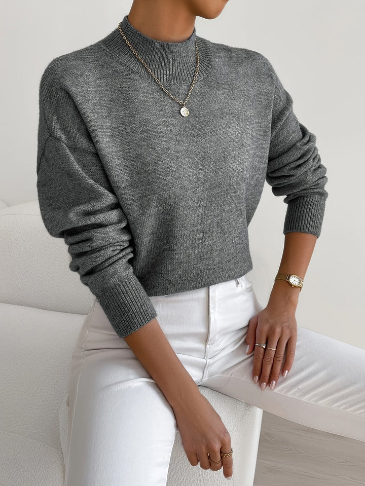 Dames Mock Neck Zachte Breiselsweater