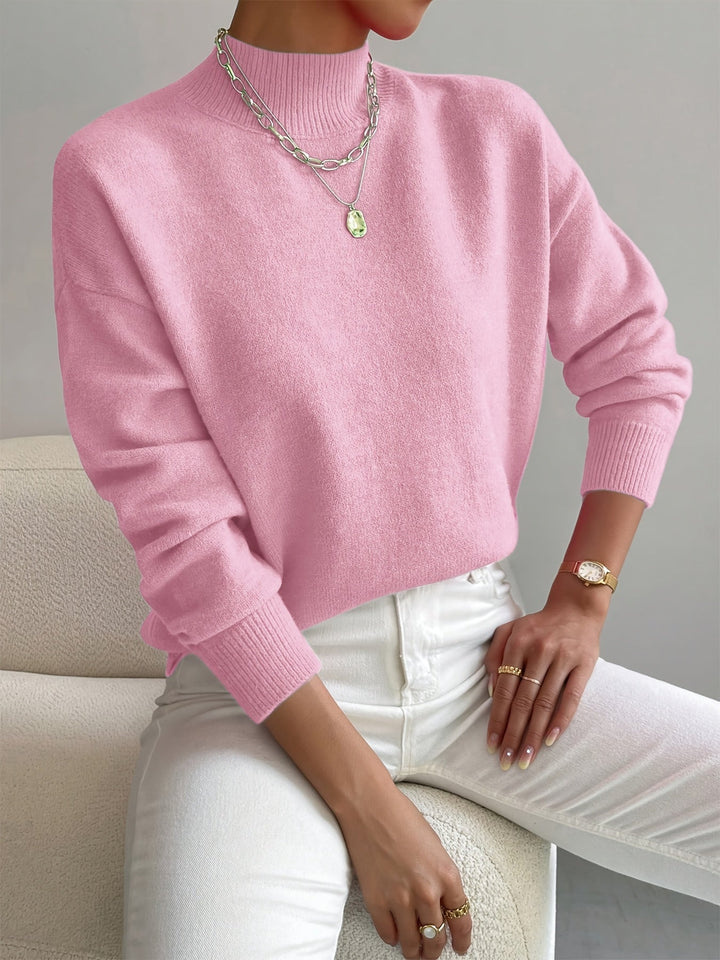 Dames Mock Neck Zachte Breiselsweater