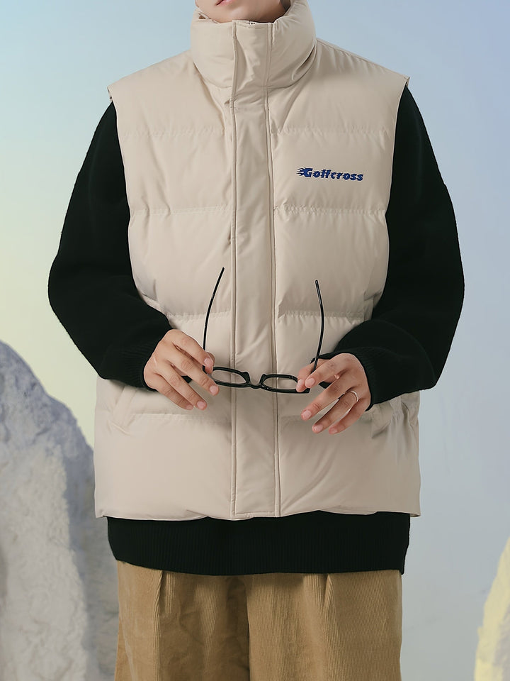 Golf Cross™ | Fleece-Lined Bodywarmer met Opstaande Kraag Heren | Loose fit | Warmte voor koude dagen - Perfect voor alledaags gebruik - Tijdloos design