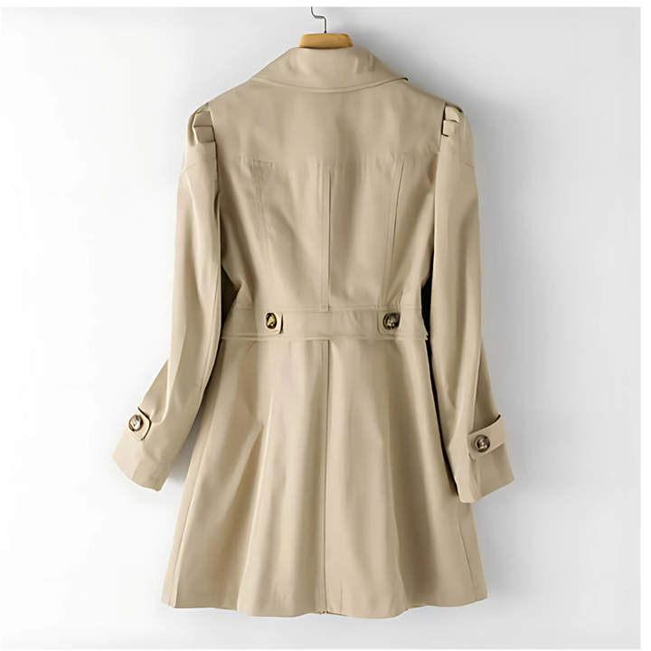 Getailleerde Dames Trenchcoat Met Knopen En Klassieke Kraag