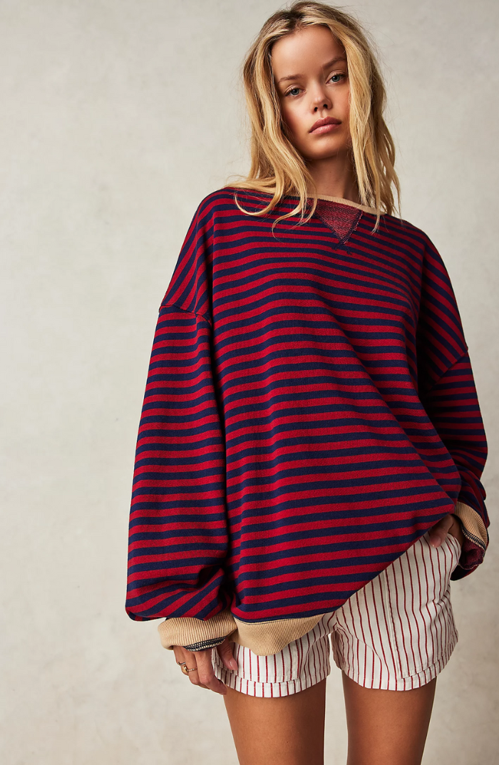 LINDA - OVERSIZED GESTREEPTE TRUI
