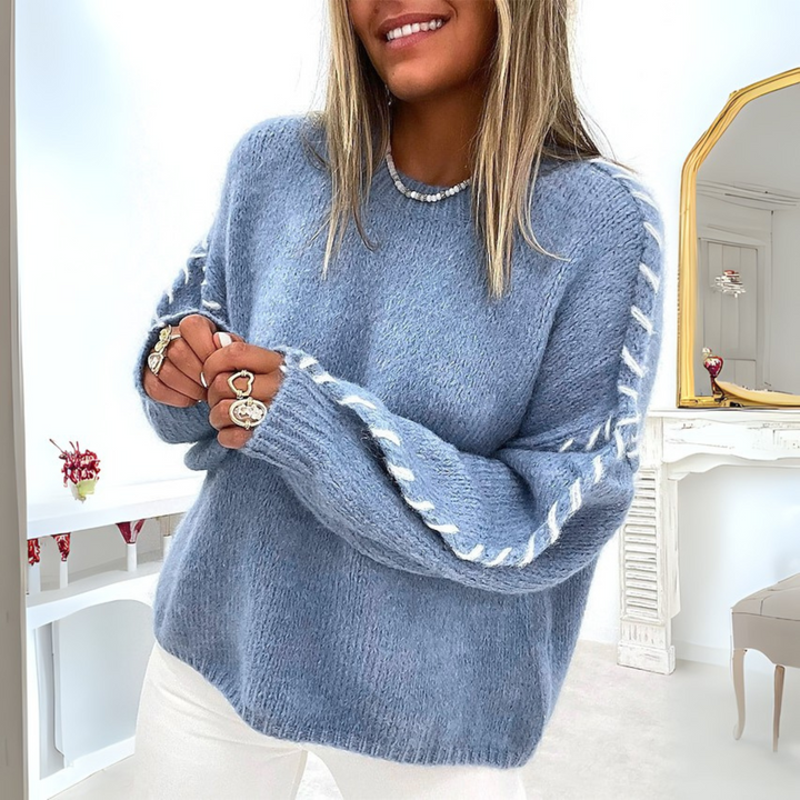 Dames Cozy Lange Mouwen Ronde Hals Trui