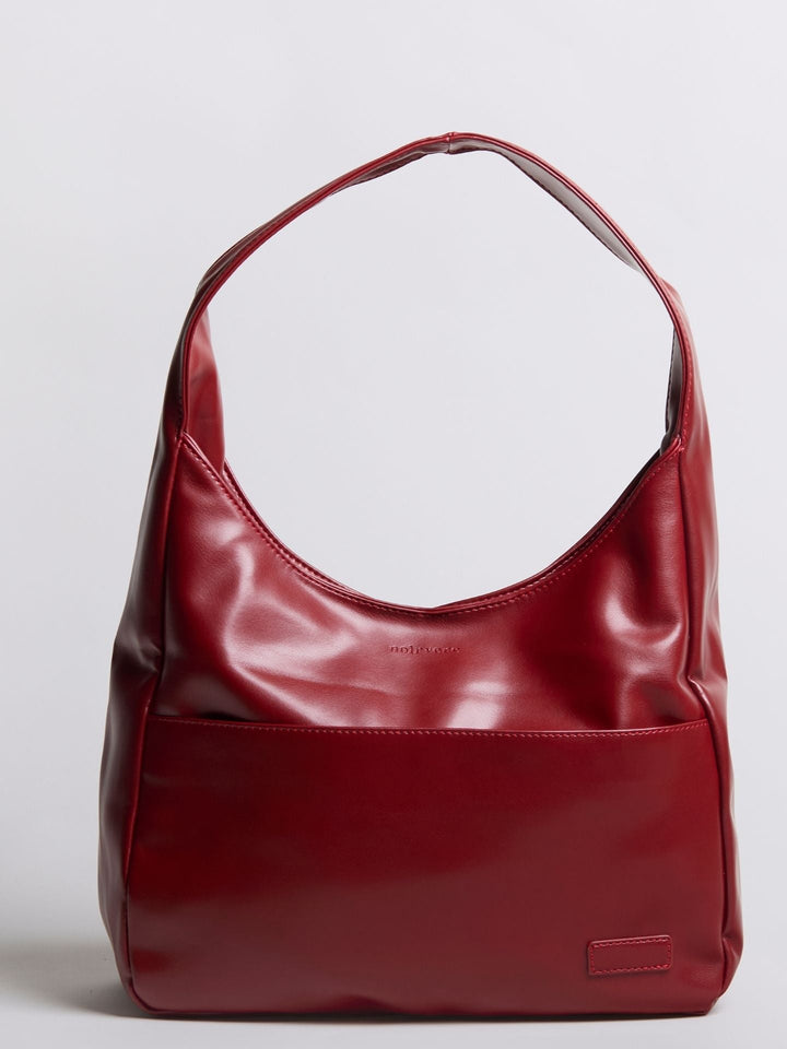 Minimalistisch vegan leer hobo schoudertas