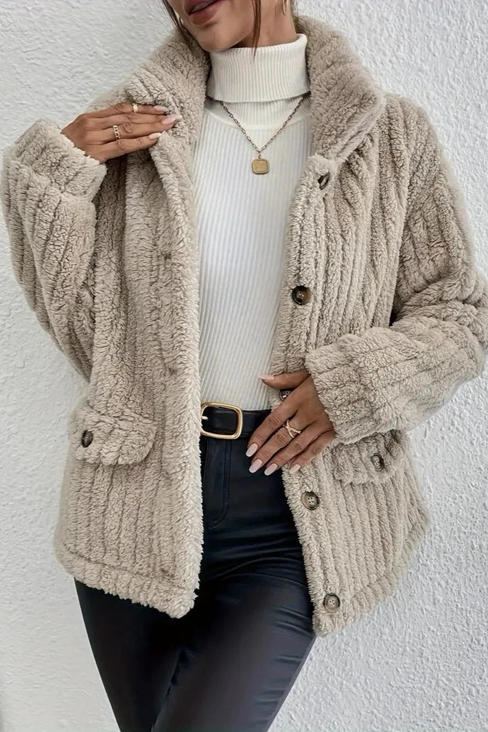 Nova | Dubbelzijdige Fluwelen Knopen Cardigan