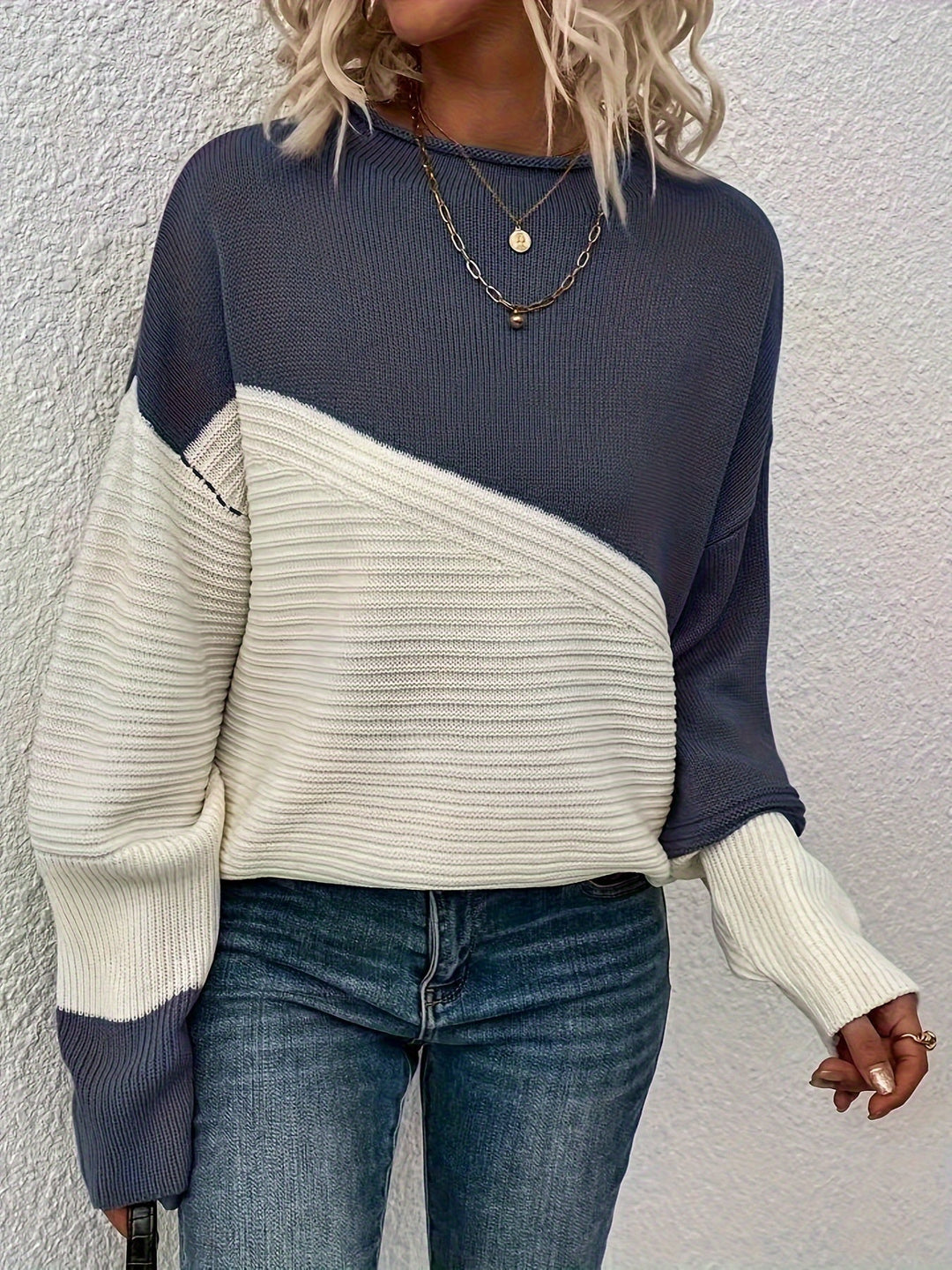 Zelda - Elegante Color Block Pullover