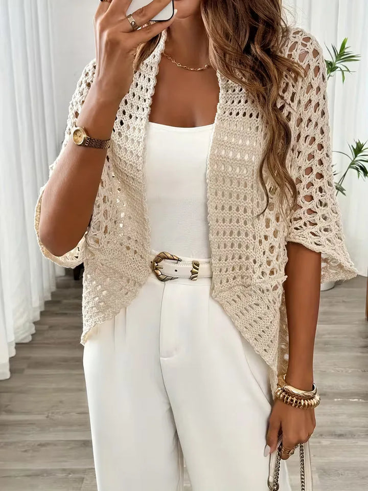 Oversized cardigan met hollow-out design