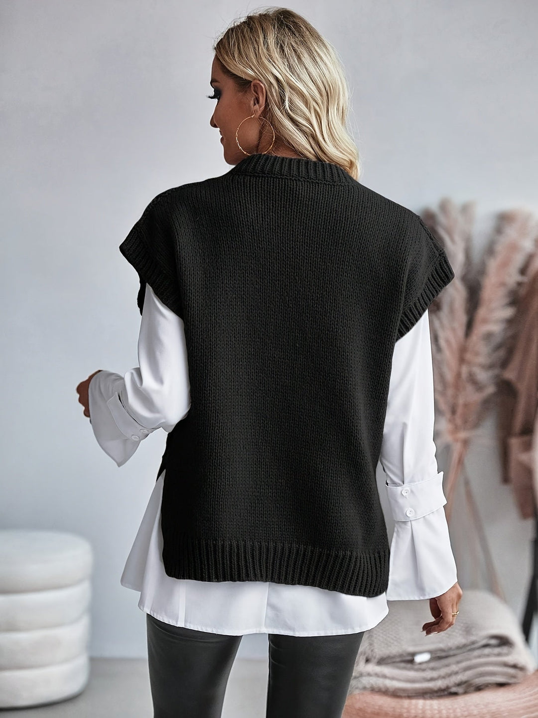 Bridget | Gezellige Kabelgebreide Sweater Vest