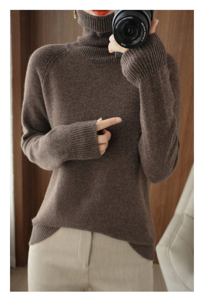 Dames Turtleneck Zachte Brei Lange Mouwen Trui